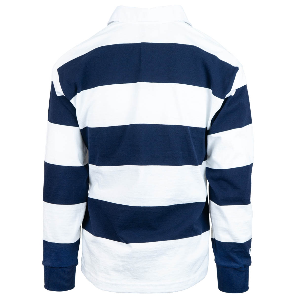Barbarian u-state striped navy and white rugby long-sleeve polo